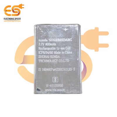 800mAh 3.7V Rechargeable Lithium-ion cell with BMS